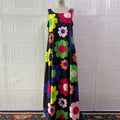 Printed Bohemian vacation style loose sleeveless dress