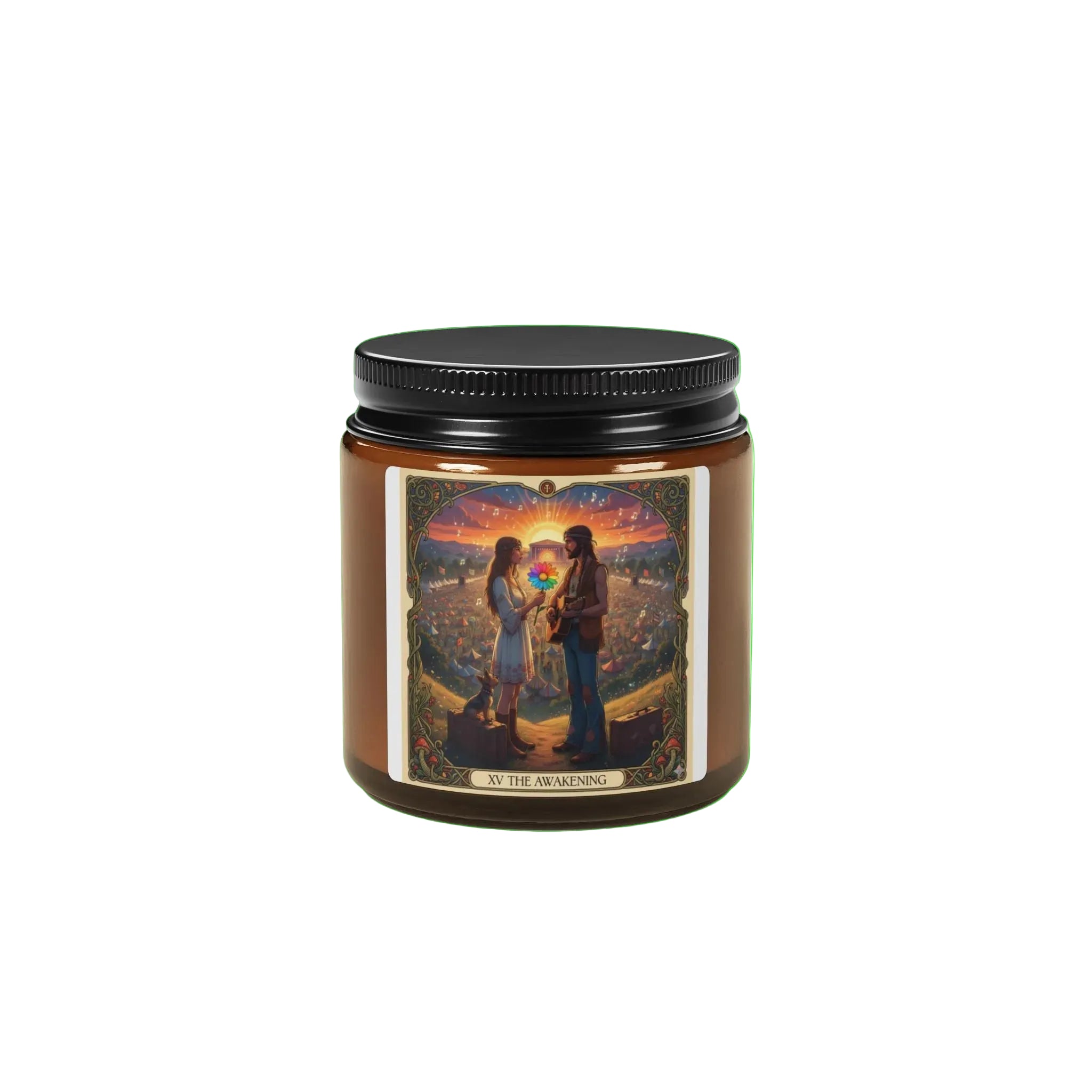 The Awakening --- Hand -Poured Ritual Soy Candle — Amber Jar, (Scented)