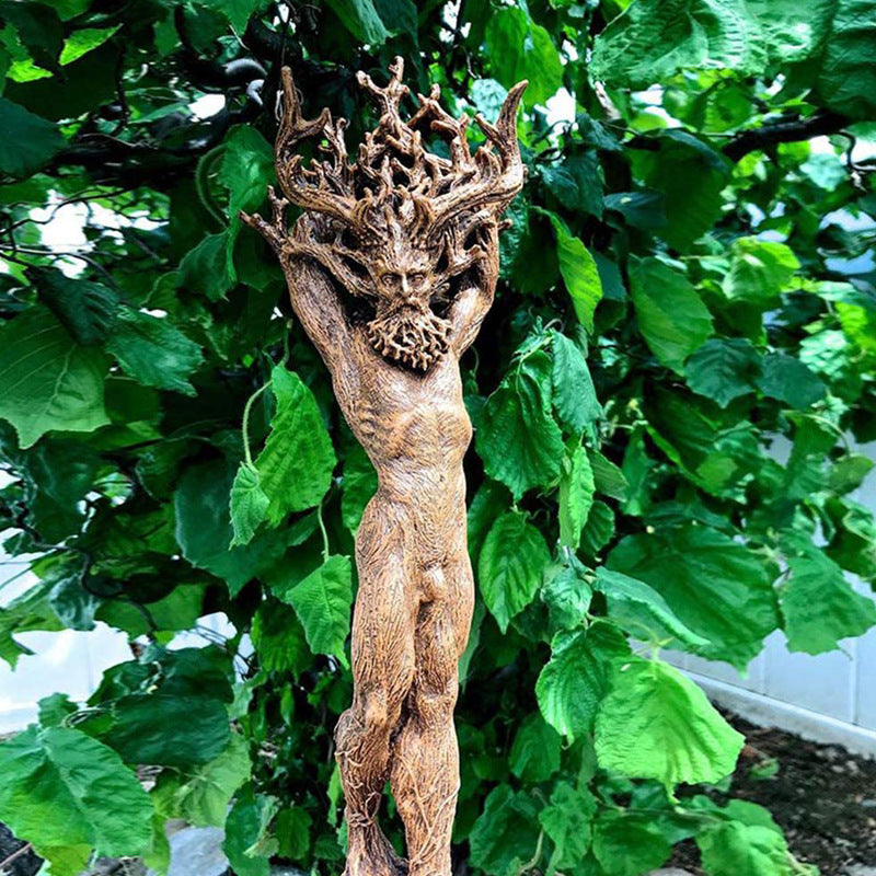 Forest Goddess Statue Resin Ornament Garden Craft Ornament Home Creative Statue Tree God Ornament