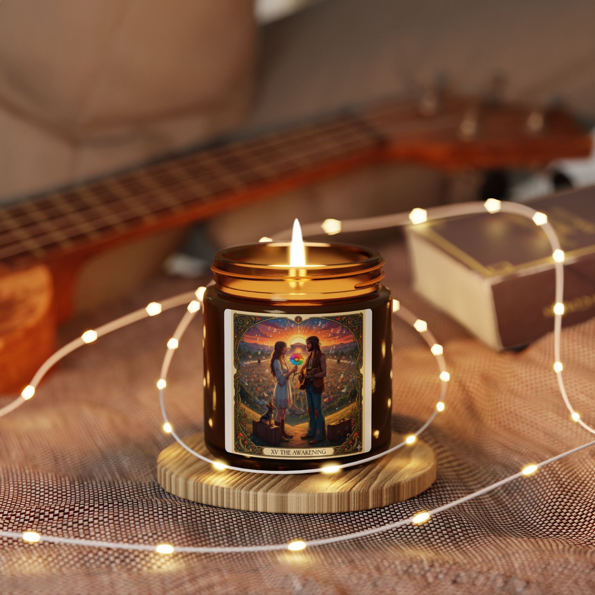 The Awakening --- Hand -Poured Ritual Soy Candle — Amber Jar, (Scented)