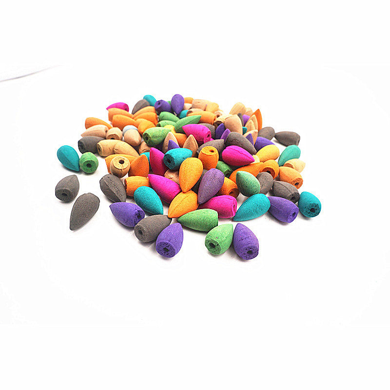 18 flavors 155 pcs Indian Natural Incense Smoke Backflow Incense Fragrant Aromatherapy Sandalwood Tibetan Cones C