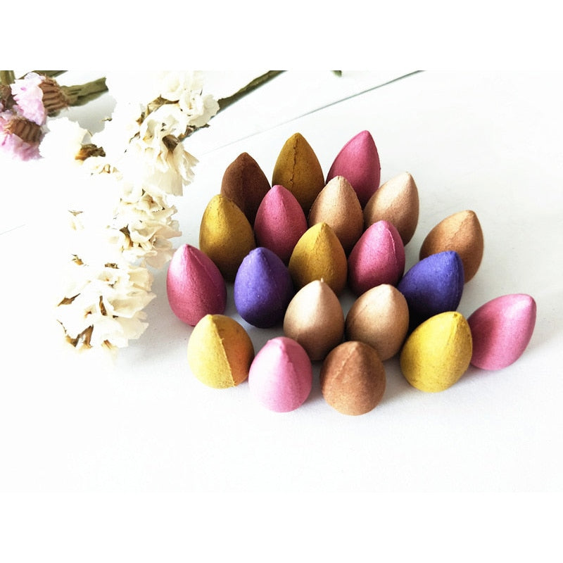 18 flavors 155 pcs Indian Natural Incense Smoke Backflow Incense Fragrant Aromatherapy Sandalwood Tibetan Cones C