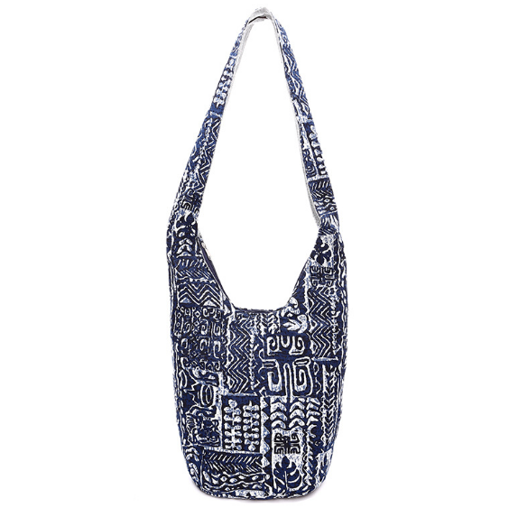 Hippie Elephant Sling Crossbody Bag Shoulder Bag Purse Thai Top Zip Handmade