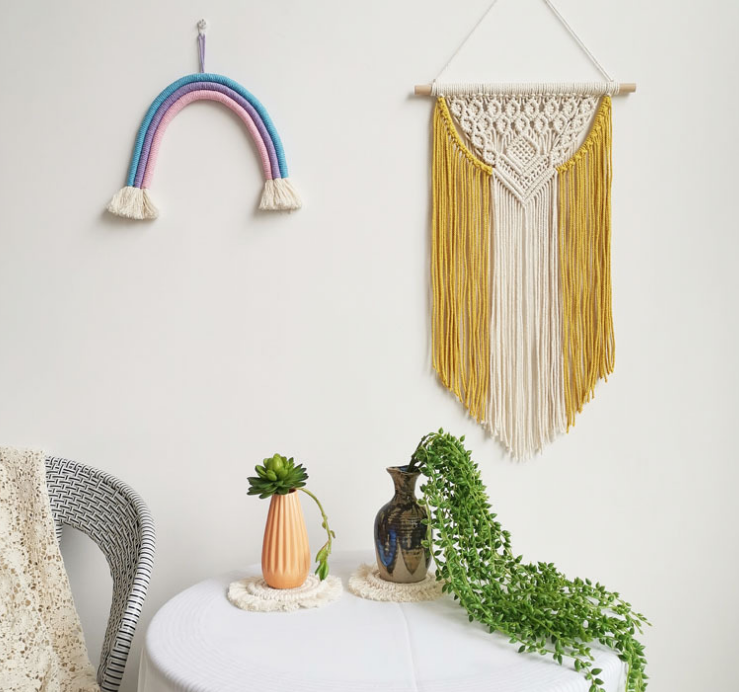 Nordic Macrame Dreamcatcher Tapestry Room Decoration Farmhouse Decor Handmade Makramee Dreamcatcher Gift for Women