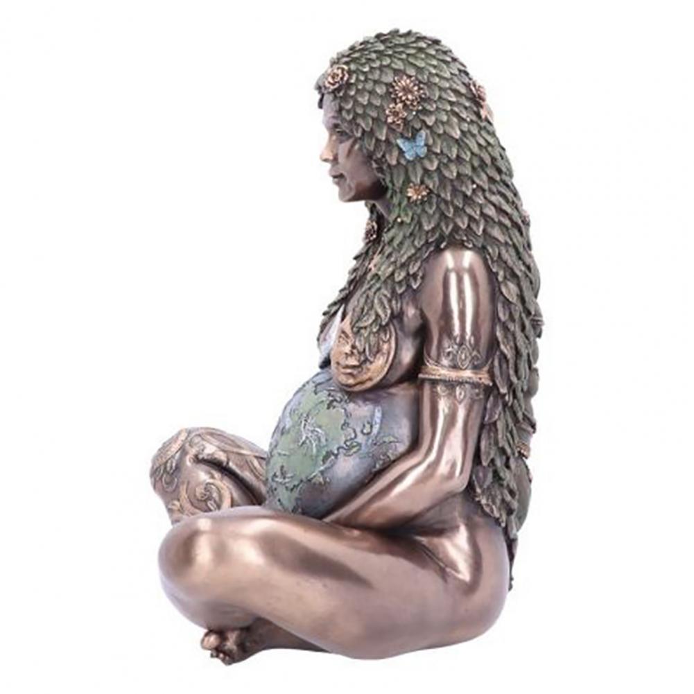 15cm Gaia Statue Earth Mother Shape Polished Resin Anti-deform Resin Statue for Home and Garden Decorative Figurine