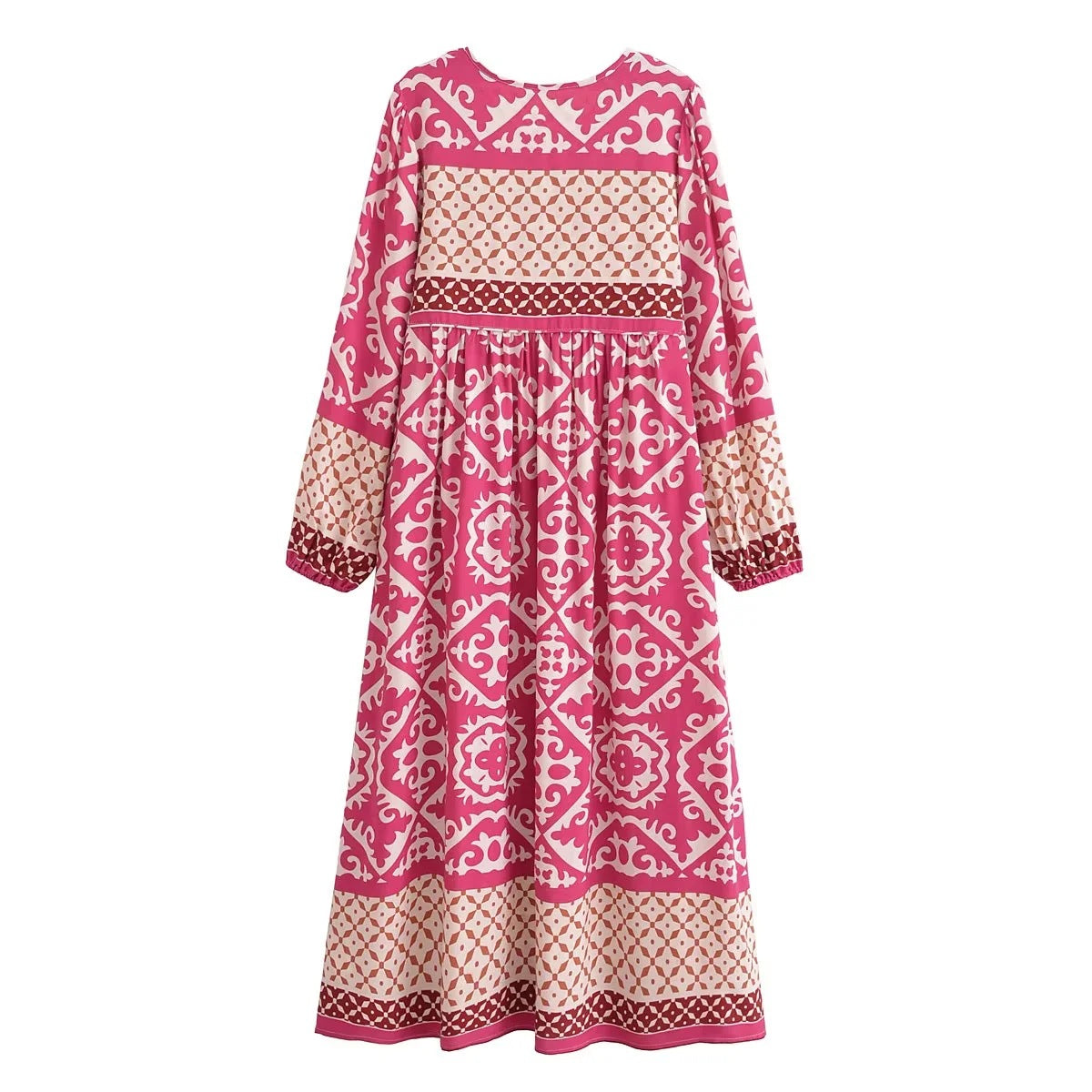 Printed Bohemian long dress for women