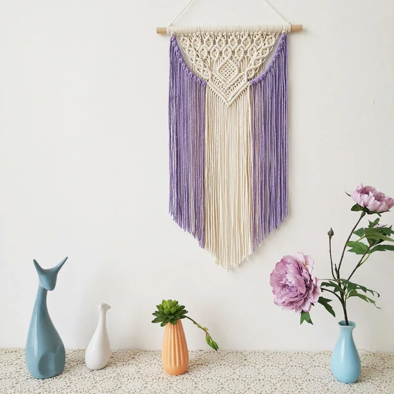 Nordic Macrame Dreamcatcher Tapestry Room Decoration Farmhouse Decor Handmade Makramee Dreamcatcher Gift for Women